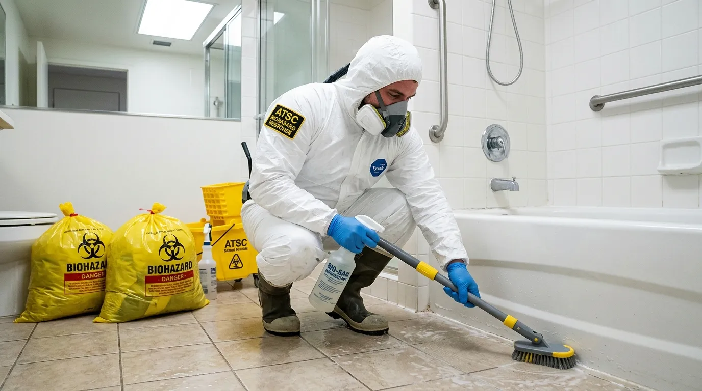 Decontamination equipment deployed for Blood Cleanup in Irondequoit